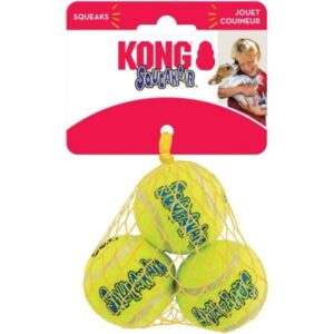 KONG Air Squeaker Tennis Ball Dog Toy Extra Small 3 pack